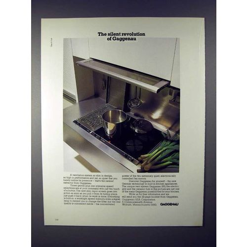 1985 Gaggenau Ventilation System Ad - Silent Revolution