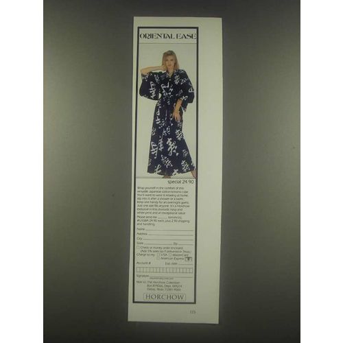 1985 Horchow Kimono Ad - Oriental Ease