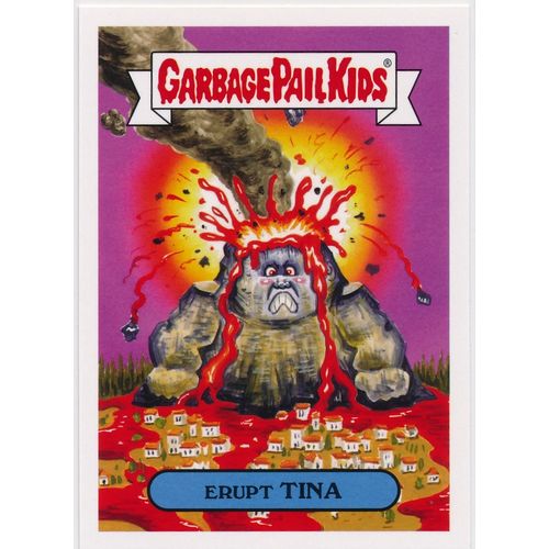 GPK Adam-Geddon Natural Disasters Sticker 12b Erupt Tina