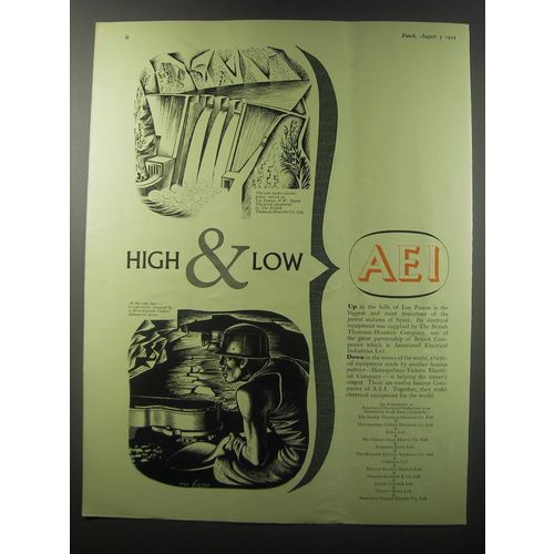 1955 AEI Associated Electrical Industries Ad - High & Low AEI
