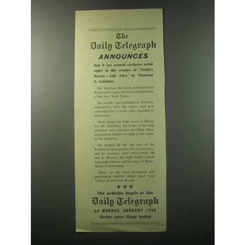 1955 Daily Telegraph Ad - The Daily Telegraph announces that it has secured