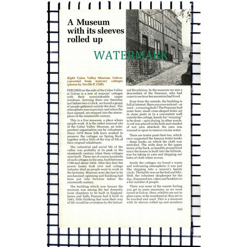 (7676) Colne Valley Museum Golcar - 1989 Article