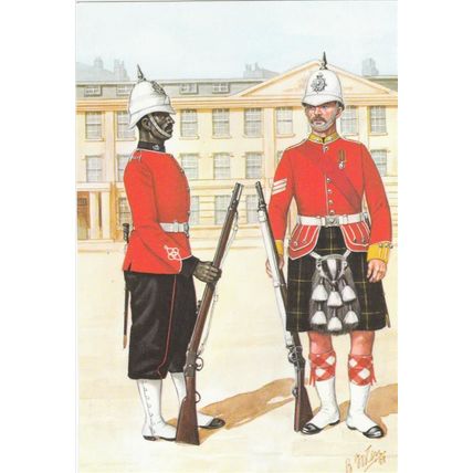 Private Ceylon Light Infantry & Sergeant Capetown Highlands Uniform Card U11864