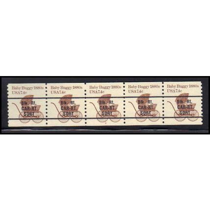 1902a 7.4c Baby Buggy Fine MNH Dry Gum PNC 2/5 X1454