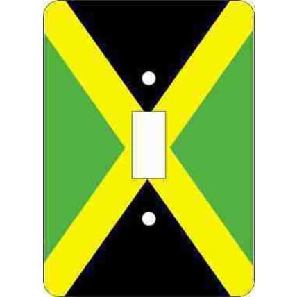 Jamaican Flag Switch Plate (African American Single Switch Plate)