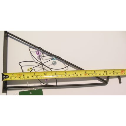 Butterfly Themed Metal Garden Wall Bracket Coloured Beaded 30cm Long