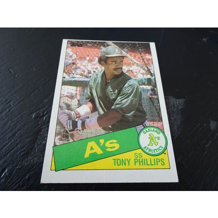 1985 Topps Card # 444 Tony Phillips Very Good-Excellent (4) Oakland Athletics