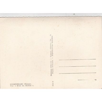 Sermizelles Sous les Roches France Postcard unused VGC