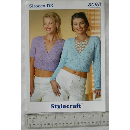Vintage: Stylecraft 8098, tops, sirocco DK, 32-42 inch, 81-107 cm