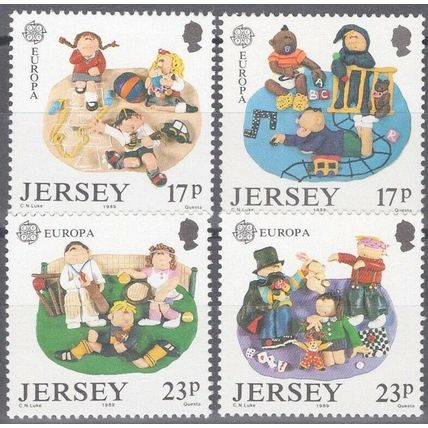 ZAYIX Great Britain Jersey 511-514 MNH Europa Children's Games 042922-SM113M
