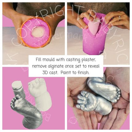 New Baby Casting Kit 3D Plaster Hand Print Footprint Foot Shower Newborn Gift