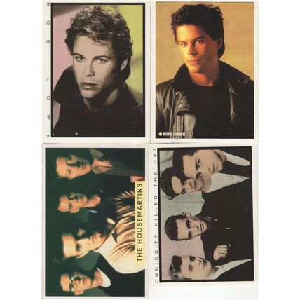 Rob Lowe Housemartins 4x 1980s Pop Music Smash Hits Postcard s