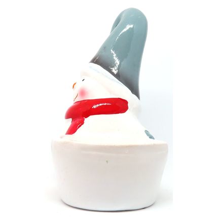 Christmas Snowman Tealight Holder Ceramic 12 CM