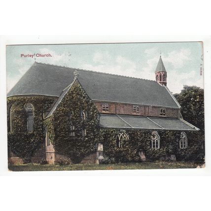 Christ Church Purley Postcard 1907 near Croydon Surrey