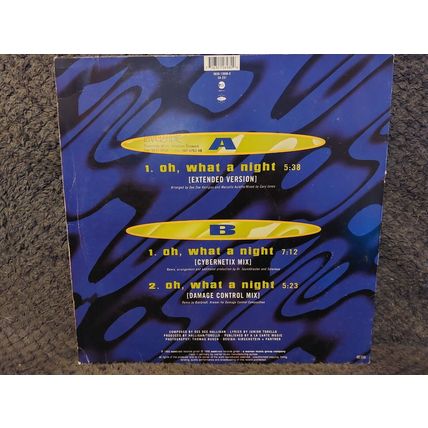 The Weather Girls – Oh, What A Night (0630126980) 1995 (12" Single)