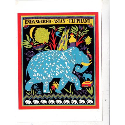 Ziegler Asian Elephant Postcard unused VGC