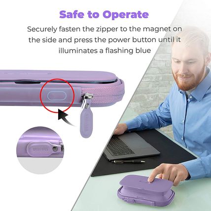 HoMedics UV Sterilizing Box-Kills 99.9% of Bacteria&Viruses(SAN-PH100)PURPLE-NEW