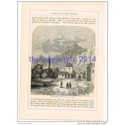Mont Dore, Entrance to Village, France, Book Illustration (Print), 1880