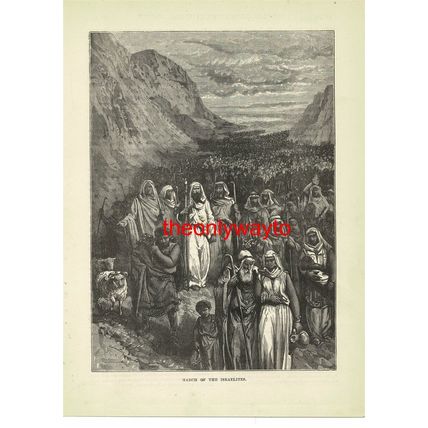 March Of The Israelites, Egypt, Book Illustration (Print), 1888