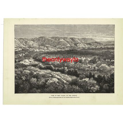 Valley Of The Jordan, Israel, Book Illustration (Print), 1888