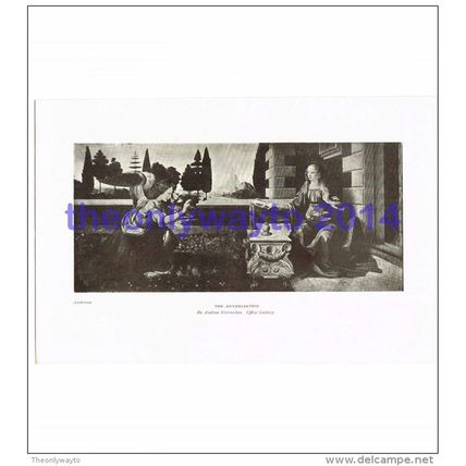Annunciation, Uffizi, Florence, Tuscany, Italy, Book Illustration (Print), 1908