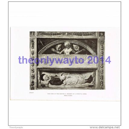 Tomb of Martyr San Romano, Lucca, Tuscany, Italy, Book Illustration, 1908