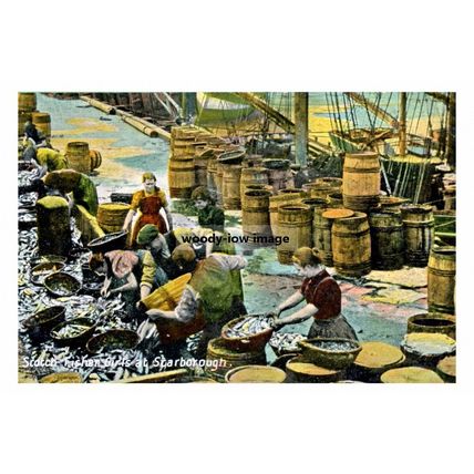 pt3641 - Scotch Fisher Girls , Scarborough , Yorkshire - print 6x4