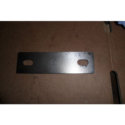2 laser cut 3mm steel plates with 2 holes