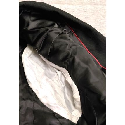 Jones New York Mens Blazer Black S46 Button Sleeve Inner Pockets Back Slit
