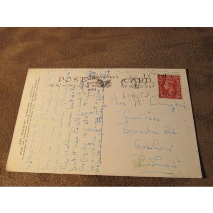 1940s Postcard - Hathaways Cottage, Stratford on Avon - Artist Brian Gerald A501