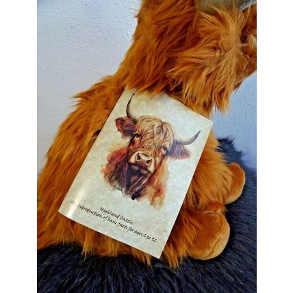 Highland Cow, Heather 16" With Illustrated Booklet Can Be Personalised/Wrapped