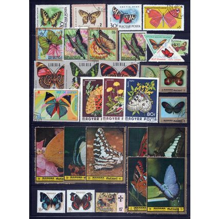 Butterfly Stamp Collection MNH/Used Insects Nature ZAYIX 0924S0005