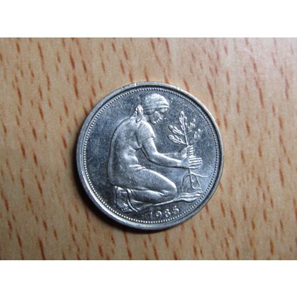 1985j 50 Pfennig Germany Coin