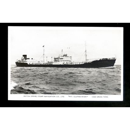 TA0984 - British Empire Steam Nav. Co. Oil Tanker - Clutha River - postcard
