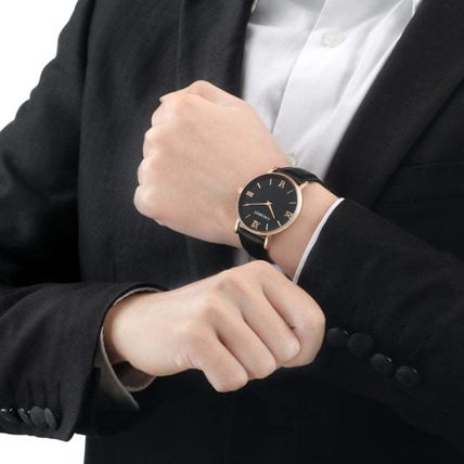 CAGARNY 6812 Round Dial Alloy Case Fashion Men Quartz Watch with PU Leather Band