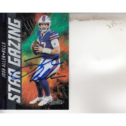 JOSH ALLEN 2021 AUTOGRAPHED BUFFALO BILLS ALL-PRO QUARTERBACK STAR GAZIN CARD