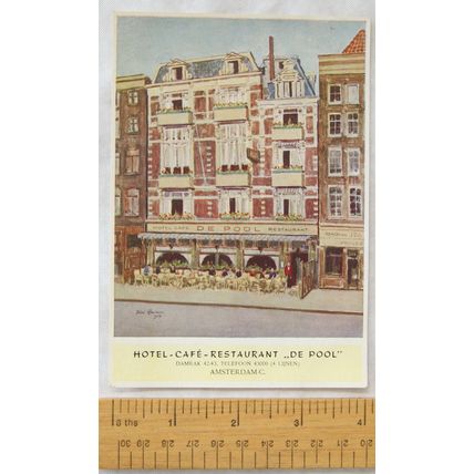 1960 postcard Amsterdam, Hotel - Cafe - Restaurant, De Pool