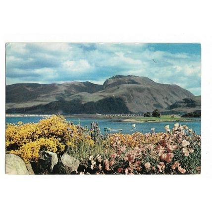 Ben Nevis From A Garden In Corpach, Inverness-shire, Postcard.