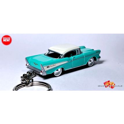 RARE CUSTOM KEYCHAIN 57/1957 MINT GREEN CHEVY BEL AIR