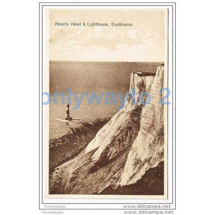 BEACHY HEAD AND LIGHTHOUSE (2), EASTBOURNE, SUSSEX, ENGLAND, 1920/30s?, Postcard