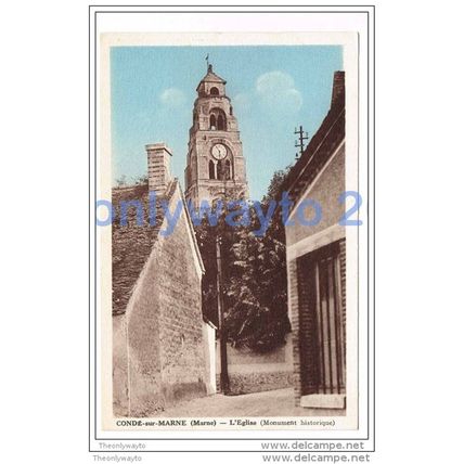 CONDE-SUR-MARNE, L'EGLISE, FRANCE, c1930s?