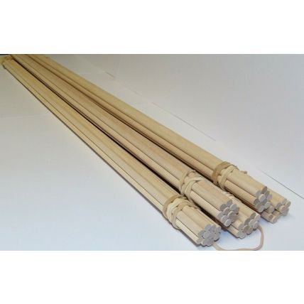 wooden dowel 6mm diameter x 600 mm approx length x 50 craft cake rods