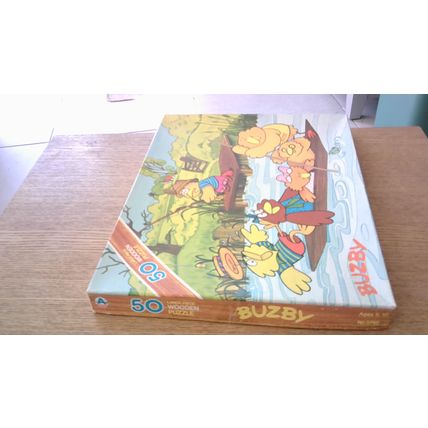 BUZBY Wooden Jigsaw Puzzle (50 Large Pieces) Arrow Puzzles (VINTAGE 1979)