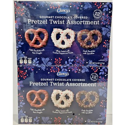 Clancy’s Gourmet Chocolate Covered Pretzel Twist Assortment 9.6oz 272g (2 Boxes)