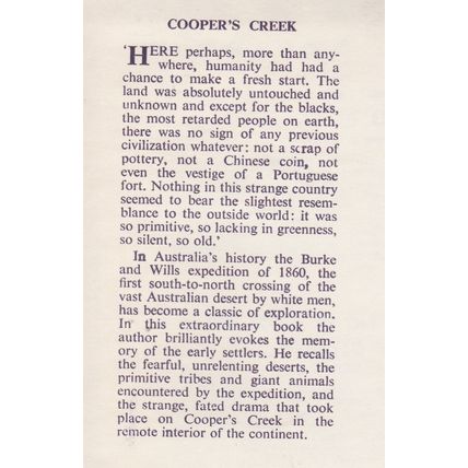 Coopers Creek by Alan Moorehead. Ref: B1945