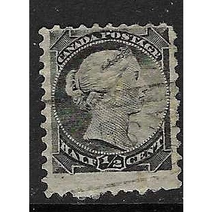 CANADA 1882-97 QV 1/2c PERF 12 THIN PAPER USED SG101