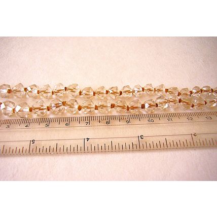 Vintage Necklace Czech Dome Bead Faceted Crystal Lead Glass Bohemian 1930's