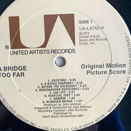 A BRIDGE TOO FAR original 1977 John Addison soundtrack gatefold record album