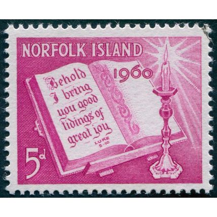 Norfolk Island 1960 5d bright purple Christmas SG41 CTO