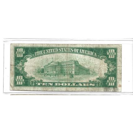 1929 US National Currency The First National Bank of Hartford #121 VF